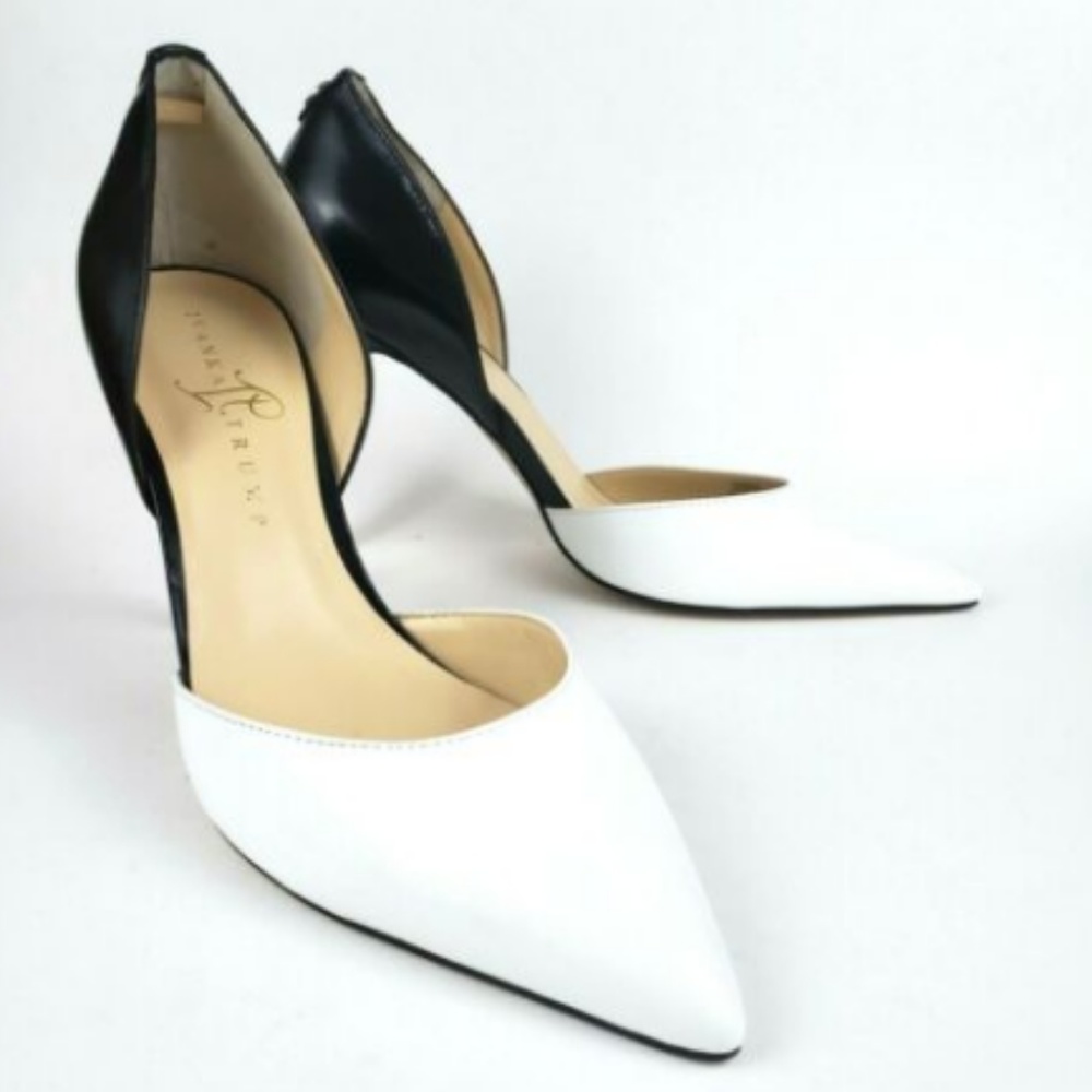 Ivanka Trump D'Orsay High Heels Pumps Black White